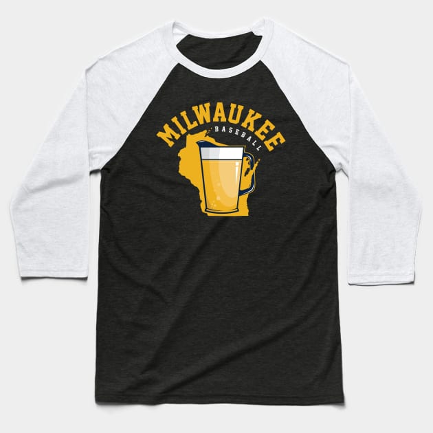 Milwaukee Brewers Baseball State Baseball T-Shirt by stayfrostybro